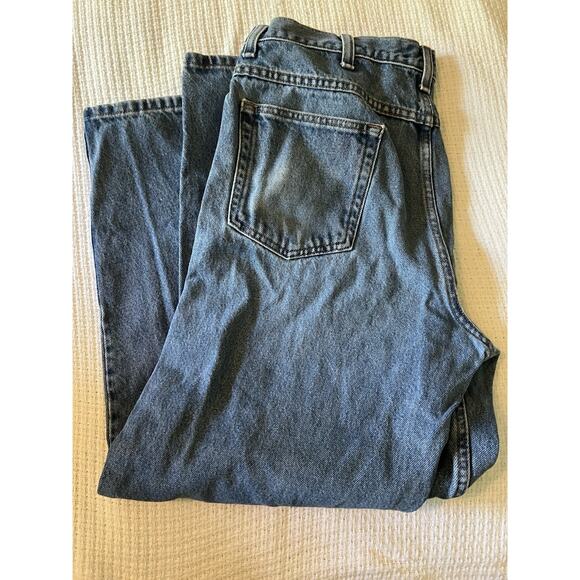 LL Bean Jeans Men’s 35x29 Relaxed Fit 100% Cotton Denim Blue - Picture 3 of 7
